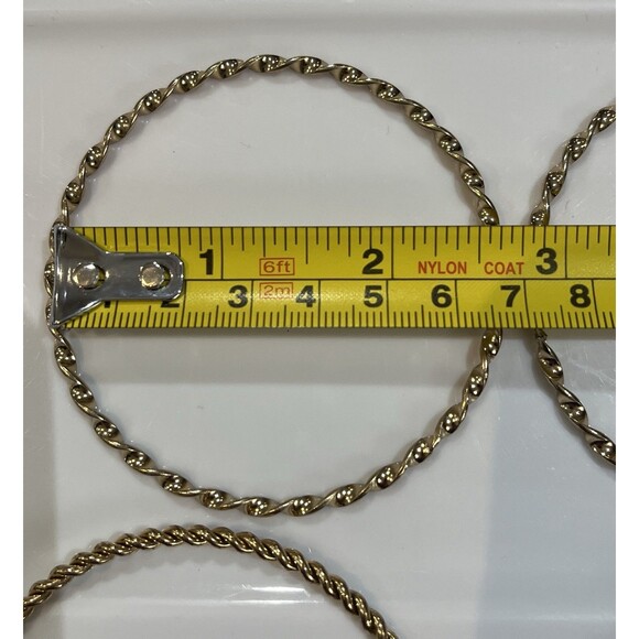 Set Of 4 VTG Rope Twist Gold Tone Bangle Bracelets Solid Stacking Estate - Picture 7 of 10